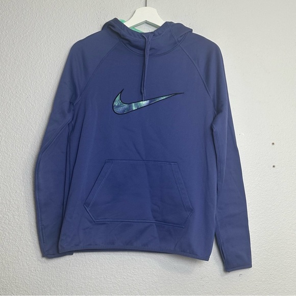 Nike Dri Fit Womens Size Small Blue Purple Long Sleeve Pullover Hoodie - Picture 1 of 9
